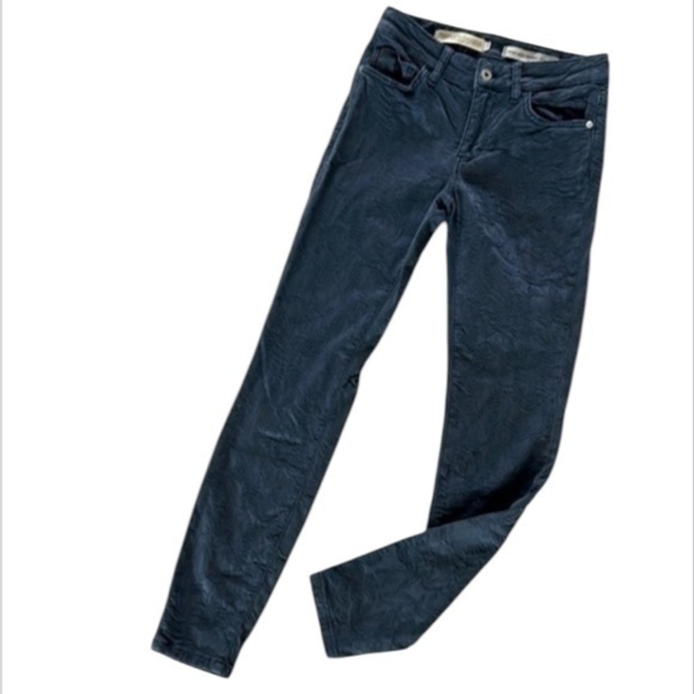 Pilcro and the letterpress high rise skinny embossed jeans size 25